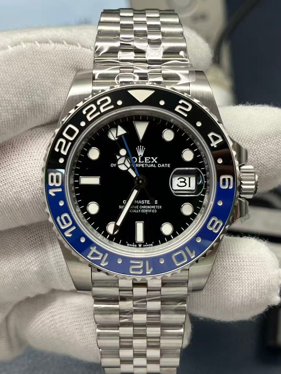 롤렉스 GMT 마스터 II 블랙 블루 워치 25 정면